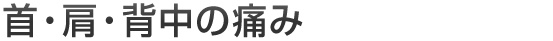 首・肩・背中の痛み・五十肩・寝誓え